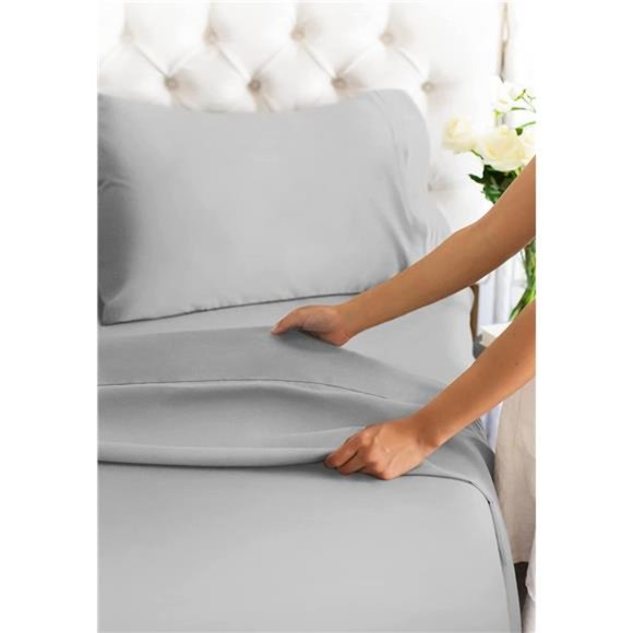 4 Pcs Sheet Set Breathable Cooling Hotel Luxury Extra Soft Deep Pockets Easy Fit - Picture 4 of 6